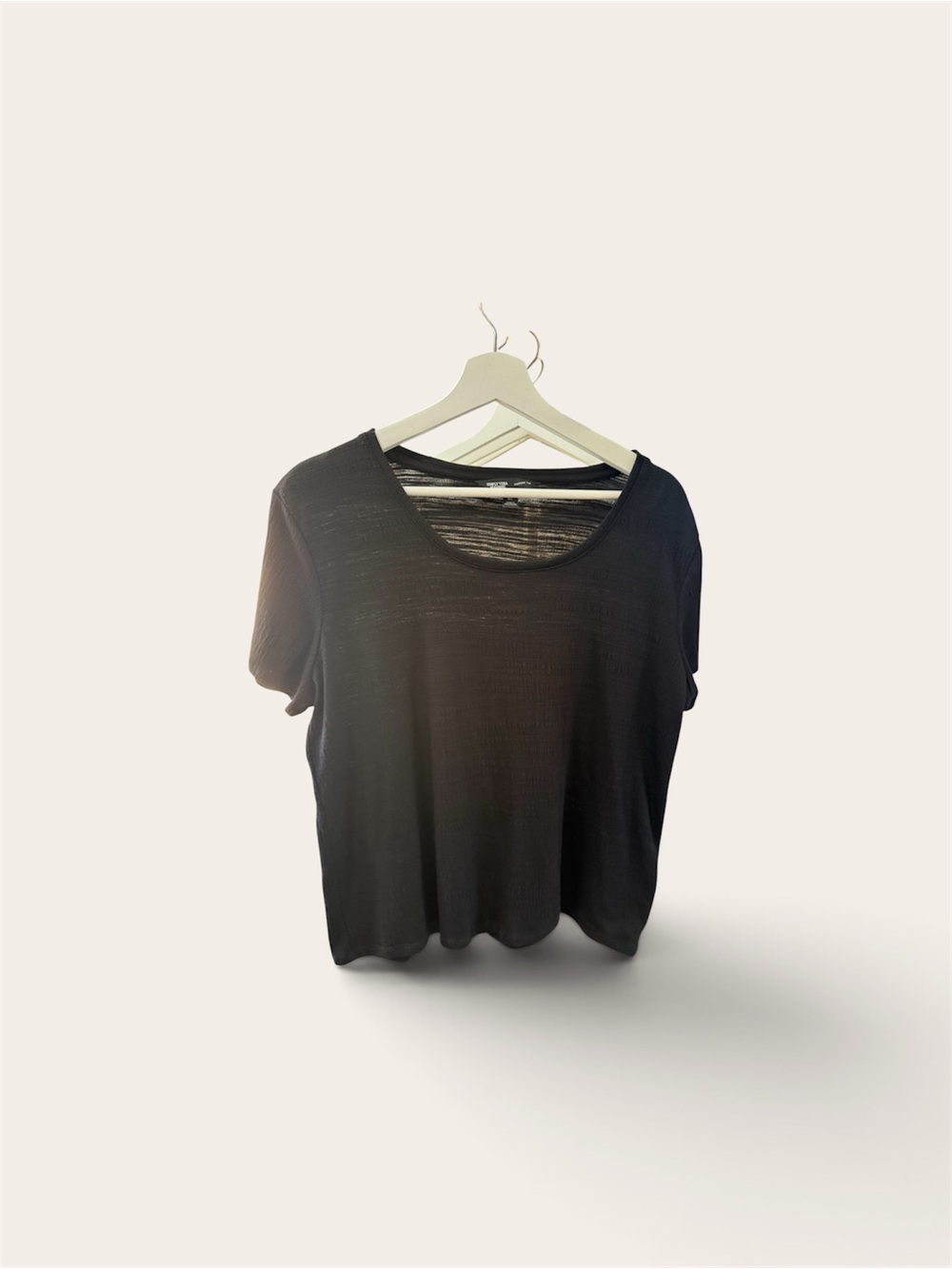 Simply Vera Vera Wang Black Short-Sleeve Scoop Neck Tee